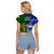 Samoa And Ireland Rugby Raglan Cropped T Shirt 2023 World Cup Manu Samoa With Shamrocks - Wonder Print Shop