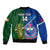 Custom Samoa And Ireland Rugby Bomber Jacket 2023 World Cup Manu Samoa With Shamrocks - Wonder Print Shop