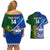 Custom Samoa And Ireland Rugby Couples Matching Off Shoulder Short Dress and Hawaiian Shirt 2023 World Cup Manu Samoa With Shamrocks - Wonder Print Shop