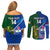 Custom Samoa And Ireland Rugby Couples Matching Off Shoulder Short Dress and Long Sleeve Button Shirts 2023 World Cup Manu Samoa With Shamrocks - Wonder Print Shop