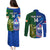 Custom Samoa And Ireland Rugby Couples Matching Puletasi Dress and Long Sleeve Button Shirts 2023 World Cup Manu Samoa With Shamrocks - Wonder Print Shop