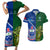 Custom Samoa And Ireland Rugby Couples Matching Short Sleeve Bodycon Dress and Hawaiian Shirt 2023 World Cup Manu Samoa With Shamrocks - Wonder Print Shop