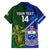 Custom Samoa And Ireland Rugby Family Matching Long Sleeve Bodycon Dress and Hawaiian Shirt 2023 World Cup Manu Samoa With Shamrocks - Wonder Print Shop