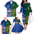 Custom Samoa And Ireland Rugby Family Matching Off Shoulder Long Sleeve Dress and Hawaiian Shirt 2023 World Cup Manu Samoa With Shamrocks - Wonder Print Shop