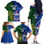 Custom Samoa And Ireland Rugby Family Matching Off Shoulder Long Sleeve Dress and Hawaiian Shirt 2023 World Cup Manu Samoa With Shamrocks - Wonder Print Shop