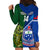 Custom Samoa And Ireland Rugby Hoodie Dress 2023 World Cup Manu Samoa With Shamrocks - Wonder Print Shop