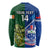 Custom Samoa And Ireland Rugby Long Sleeve Shirt 2023 World Cup Manu Samoa With Shamrocks - Wonder Print Shop