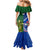 Custom Samoa And Ireland Rugby Mermaid Dress 2023 World Cup Manu Samoa With Shamrocks - Wonder Print Shop