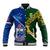 Samoa And South Africa Rugby Baseball Jacket 2023 World Cup Manu Samoa With Springboks - Wonder Print Shop