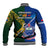 Samoa And South Africa Rugby Baseball Jacket 2023 World Cup Manu Samoa With Springboks - Wonder Print Shop