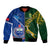 Samoa And South Africa Rugby Bomber Jacket 2023 World Cup Manu Samoa With Springboks - Wonder Print Shop