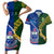 Samoa And South Africa Rugby Couples Matching Short Sleeve Bodycon Dress and Hawaiian Shirt 2023 World Cup Manu Samoa With Springboks - Wonder Print Shop