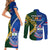 Samoa And South Africa Rugby Couples Matching Short Sleeve Bodycon Dress and Long Sleeve Button Shirts 2023 World Cup Manu Samoa With Springboks - Wonder Print Shop