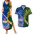 Samoa And South Africa Rugby Couples Matching Summer Maxi Dress and Hawaiian Shirt 2023 World Cup Manu Samoa With Springboks - Wonder Print Shop