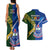 Samoa And South Africa Rugby Couples Matching Tank Maxi Dress and Hawaiian Shirt 2023 World Cup Manu Samoa With Springboks - Wonder Print Shop