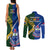 Samoa And South Africa Rugby Couples Matching Tank Maxi Dress and Long Sleeve Button Shirts 2023 World Cup Manu Samoa With Springboks - Wonder Print Shop