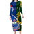 Samoa And South Africa Rugby Family Matching Long Sleeve Bodycon Dress and Hawaiian Shirt 2023 World Cup Manu Samoa With Springboks - Wonder Print Shop