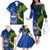 Samoa And South Africa Rugby Family Matching Off Shoulder Long Sleeve Dress and Hawaiian Shirt 2023 World Cup Manu Samoa With Springboks - Wonder Print Shop