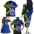 Samoa And South Africa Rugby Family Matching Off Shoulder Long Sleeve Dress and Hawaiian Shirt 2023 World Cup Manu Samoa With Springboks - Wonder Print Shop