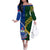 Samoa And South Africa Rugby Family Matching Off Shoulder Long Sleeve Dress and Hawaiian Shirt 2023 World Cup Manu Samoa With Springboks - Wonder Print Shop