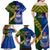 Samoa And South Africa Rugby Family Matching Off Shoulder Maxi Dress and Hawaiian Shirt 2023 World Cup Manu Samoa With Springboks - Wonder Print Shop