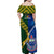 Samoa And South Africa Rugby Family Matching Off Shoulder Maxi Dress and Hawaiian Shirt 2023 World Cup Manu Samoa With Springboks - Wonder Print Shop