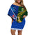 Samoa And South Africa Rugby Family Matching Off Shoulder Short Dress and Hawaiian Shirt 2023 World Cup Manu Samoa With Springboks - Wonder Print Shop