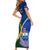 Samoa And South Africa Rugby Family Matching Short Sleeve Bodycon Dress and Hawaiian Shirt 2023 World Cup Manu Samoa With Springboks - Wonder Print Shop