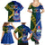 Samoa And South Africa Rugby Family Matching Summer Maxi Dress and Hawaiian Shirt 2023 World Cup Manu Samoa With Springboks - Wonder Print Shop