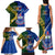 Samoa And South Africa Rugby Family Matching Tank Maxi Dress and Hawaiian Shirt 2023 World Cup Manu Samoa With Springboks - Wonder Print Shop