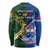 Samoa And South Africa Rugby Long Sleeve Shirt 2023 World Cup Manu Samoa With Springboks - Wonder Print Shop