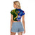 Samoa And South Africa Rugby Raglan Cropped T Shirt 2023 World Cup Manu Samoa With Springboks - Wonder Print Shop