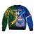 Custom Samoa And South Africa Rugby Bomber Jacket 2023 World Cup Manu Samoa With Springboks - Wonder Print Shop