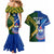 Custom Samoa And South Africa Rugby Couples Matching Mermaid Dress and Hawaiian Shirt 2023 World Cup Manu Samoa With Springboks - Wonder Print Shop