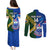 Custom Samoa And South Africa Rugby Couples Matching Puletasi Dress and Long Sleeve Button Shirts 2023 World Cup Manu Samoa With Springboks - Wonder Print Shop