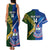 Custom Samoa And South Africa Rugby Couples Matching Tank Maxi Dress and Hawaiian Shirt 2023 World Cup Manu Samoa With Springboks - Wonder Print Shop