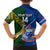 Custom Samoa And South Africa Rugby Family Matching Long Sleeve Bodycon Dress and Hawaiian Shirt 2023 World Cup Manu Samoa With Springboks - Wonder Print Shop