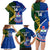 Custom Samoa And South Africa Rugby Family Matching Long Sleeve Bodycon Dress and Hawaiian Shirt 2023 World Cup Manu Samoa With Springboks - Wonder Print Shop