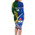 Custom Samoa And South Africa Rugby Family Matching Long Sleeve Bodycon Dress and Hawaiian Shirt 2023 World Cup Manu Samoa With Springboks - Wonder Print Shop