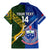 Custom Samoa And South Africa Rugby Family Matching Mermaid Dress and Hawaiian Shirt 2023 World Cup Manu Samoa With Springboks - Wonder Print Shop