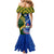 Custom Samoa And South Africa Rugby Family Matching Mermaid Dress and Hawaiian Shirt 2023 World Cup Manu Samoa With Springboks - Wonder Print Shop