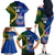 Custom Samoa And South Africa Rugby Family Matching Off Shoulder Long Sleeve Dress and Hawaiian Shirt 2023 World Cup Manu Samoa With Springboks - Wonder Print Shop