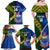 Custom Samoa And South Africa Rugby Family Matching Off Shoulder Maxi Dress and Hawaiian Shirt 2023 World Cup Manu Samoa With Springboks - Wonder Print Shop