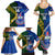 Custom Samoa And South Africa Rugby Family Matching Summer Maxi Dress and Hawaiian Shirt 2023 World Cup Manu Samoa With Springboks - Wonder Print Shop