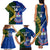 Custom Samoa And South Africa Rugby Family Matching Tank Maxi Dress and Hawaiian Shirt 2023 World Cup Manu Samoa With Springboks - Wonder Print Shop