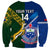 Custom Samoa And South Africa Rugby Sweatshirt 2023 World Cup Manu Samoa With Springboks - Wonder Print Shop