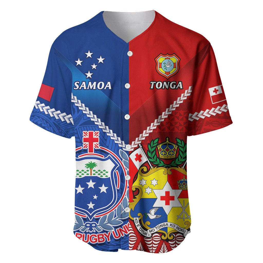 Samoa And Tonga Rugby Baseball Jersey 2023 World Cup Manu Samoa With Ikale Tahi - Wonder Print Shop