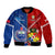 Samoa And Tonga Rugby Bomber Jacket 2023 World Cup Manu Samoa With Ikale Tahi - Wonder Print Shop