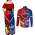 Samoa And Tonga Rugby Couples Matching Off Shoulder Maxi Dress and Long Sleeve Button Shirts 2023 World Cup Manu Samoa With Ikale Tahi - Wonder Print Shop