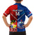 Custom Samoa And Tonga Rugby Family Matching Long Sleeve Bodycon Dress and Hawaiian Shirt 2023 World Cup Manu Samoa With Ikale Tahi - Wonder Print Shop